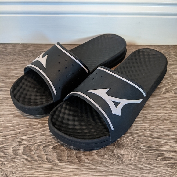 Mizuno Relax Slide 2, Men's, Size: 10, Black